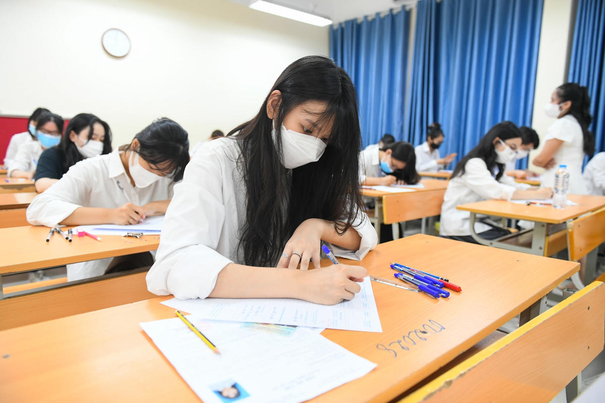 Thí sinh dự kỳ thi tốt nghiệp THPT năm 2022.  Ảnh: Quang Vinh