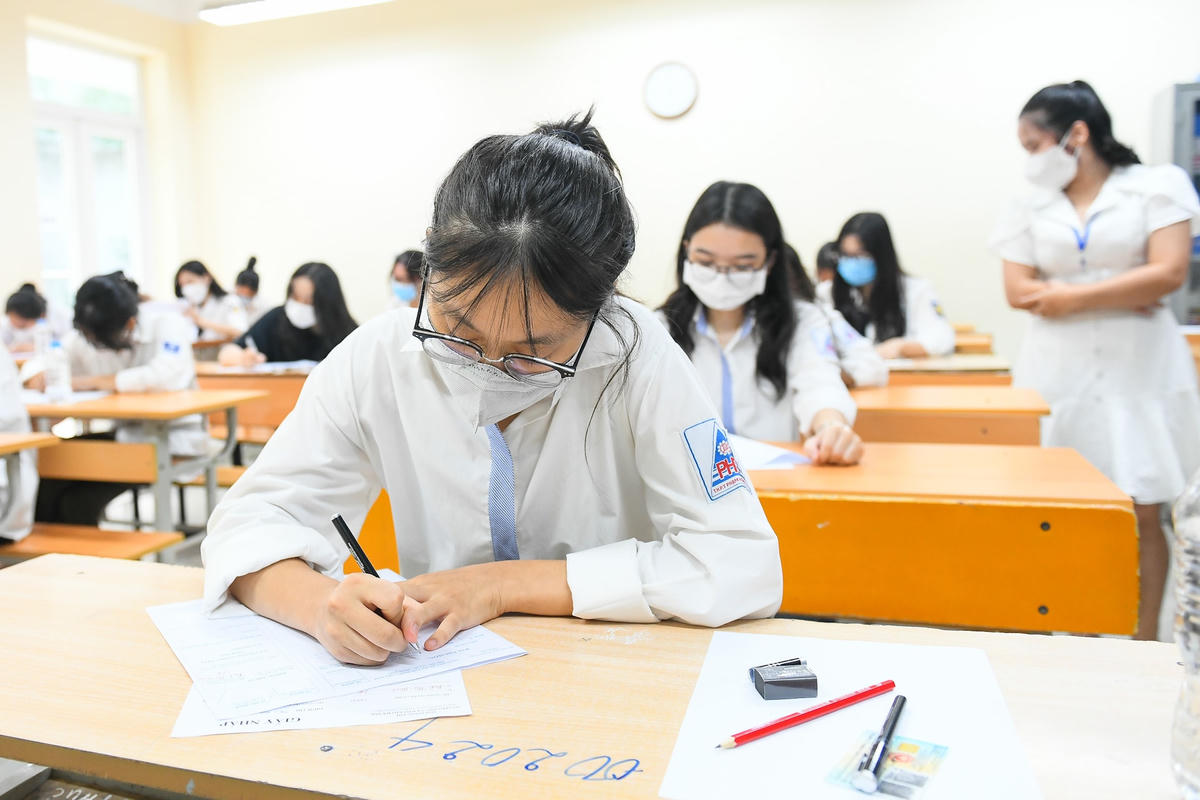 Thí sinh dự thi tốt nghiệp THPT năm 2022. Ảnh: Quang Vinh.
