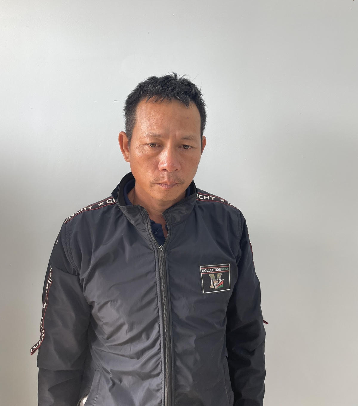 Trương Đình Nhạt tại cơ quan công an.