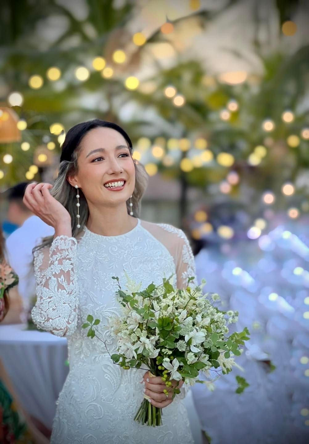 Nhan sắc lai tây xinh đẹp, hút hồn của cô dâu.