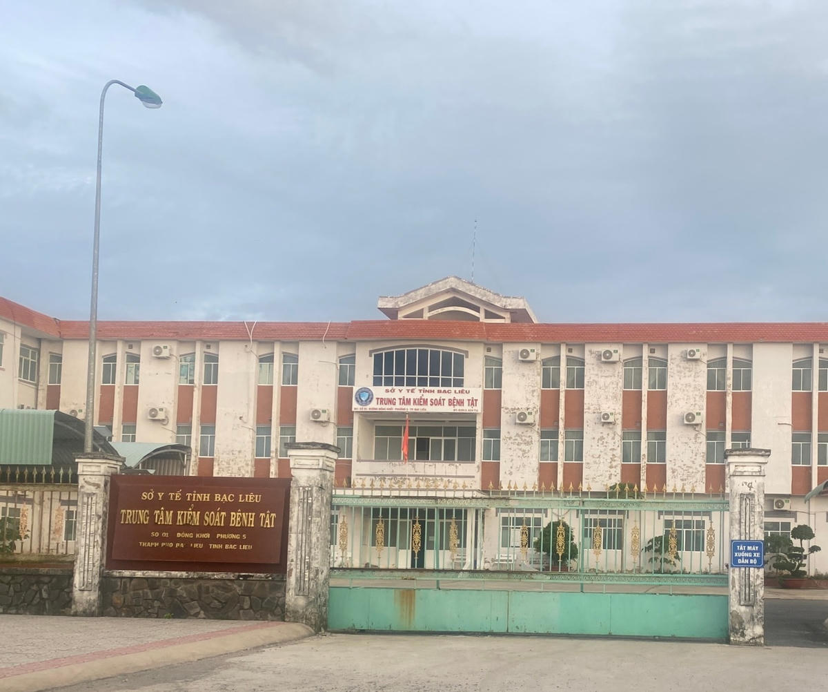 Trụ sở Trung tâm kiểm soát bệnh tật tỉnh Bạc Liêu.