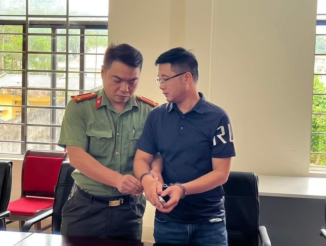 Bị can Phạm Thế Anh bị cơ quan Công an bắt giữ.