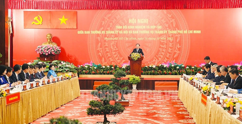 Quang cảnh Hội nghị tại TP HCM chiều ngày 18/10. (Ảnh: Thanhuytphcm.vn).