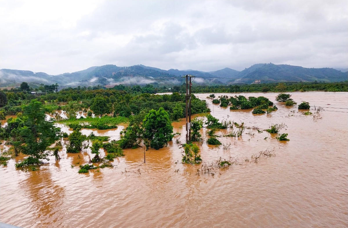 Mưa lũ gây ngập hoa màu trên địa bàn huyện Đạ Huoai