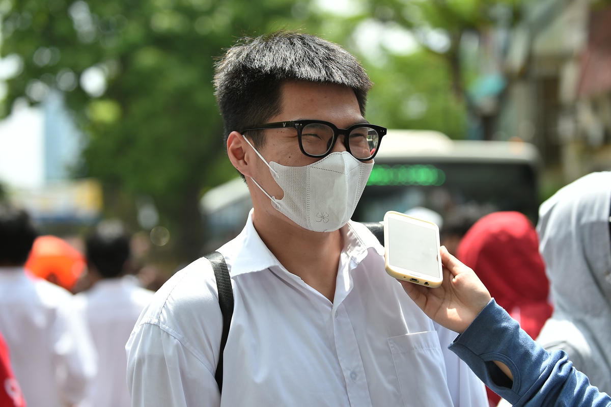  Em T.Đ.A. - học sinh Trường THPT Tây Hồ. Ảnh: Lê Trung.  