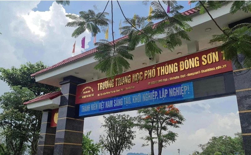 Trường THPT Đông Sơn 1, nơi xảy ra vụ việc.