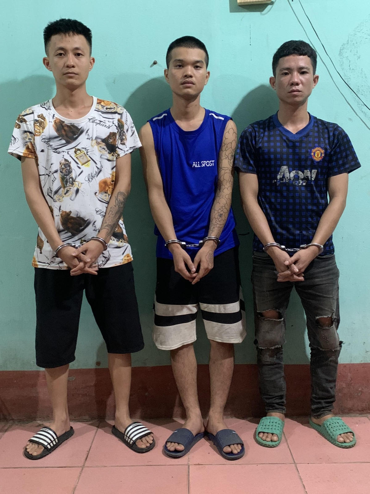 Các đối tượng Đạt, Vũ, Hiếu. Ảnh Cơ quan Công an.