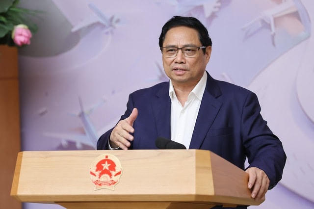 Thủ tướng Phạm Minh Chính phát biểu tại phiên họp. Nguồn: VGP.
