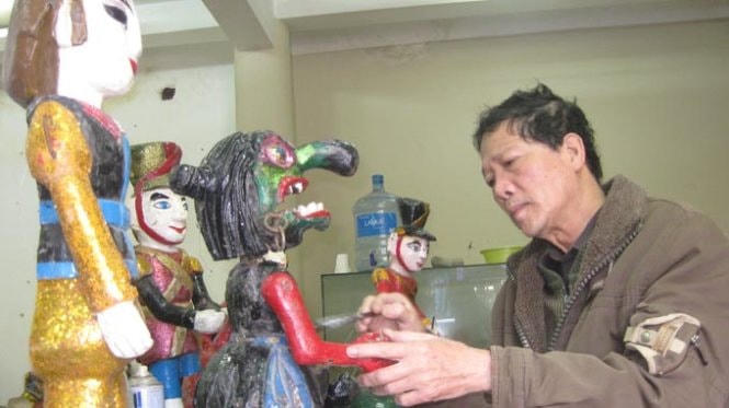 Sinh thời, họa sĩ, NSND Ngô Quỳnh Giao luôn đau đáu với sự phát triển của các đoàn rối, nhà hát múa rối cả nước. Ảnh: TT.