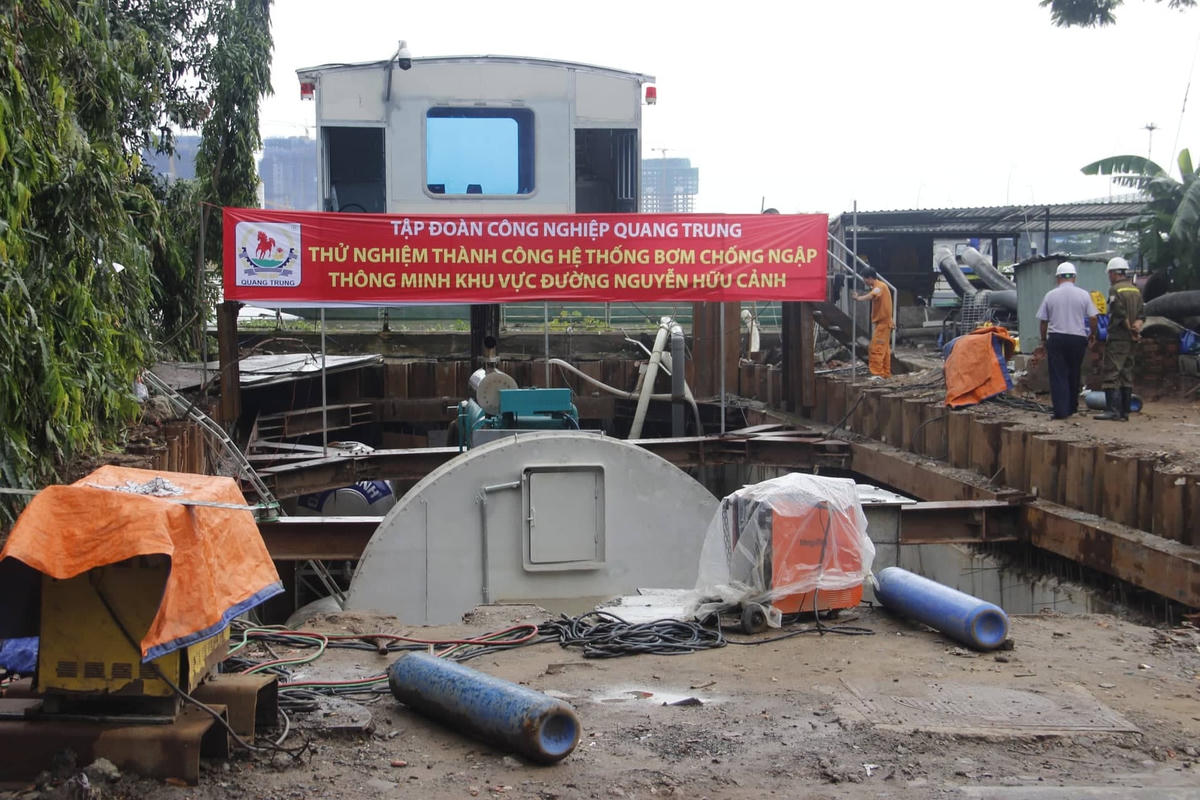 Công ty Quang Trung muốn di dời siêu máy bơm chống ngập cho địa điểm khác.