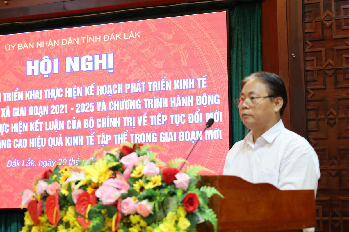 Lãnh đạo Sở Kế hoạch và Đầu tư báo cáo kết quả triển khai giai đoạn 2021 – 2025.