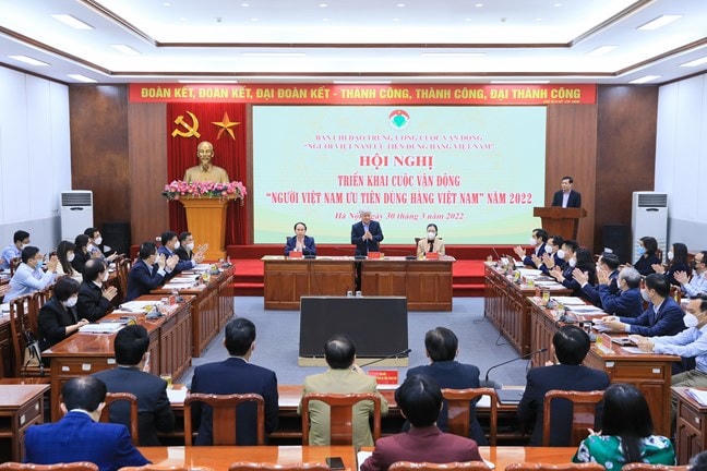 Ban Chỉ đạo Trung ương Cuộc vận động “Người Việt Nam ưu tiên dùng hàng Việt Nam” tổ chức Hội nghị triển khai nhiệm vụ trọng tâm năm 2022.