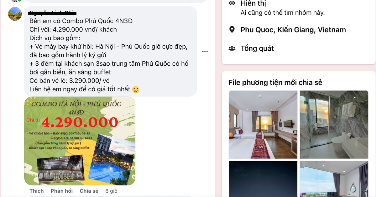 Nhan nhản những quảng cáo du lịch giá hời. Ảnh chụp màn hình.