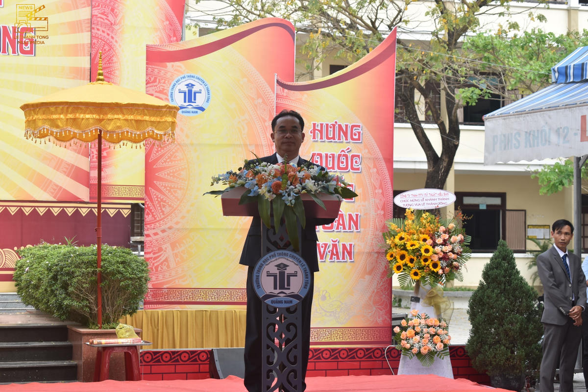 Ông Trần Anh Tuấn, Phó Chủ tịch UBND tỉnh Quảng Nam phát biểu tại buổi lễ.