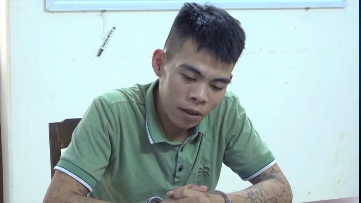 Lê Văn Thắng tại cơ quan điều tra.