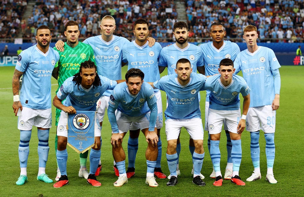 Đội hình ra sân Man City.