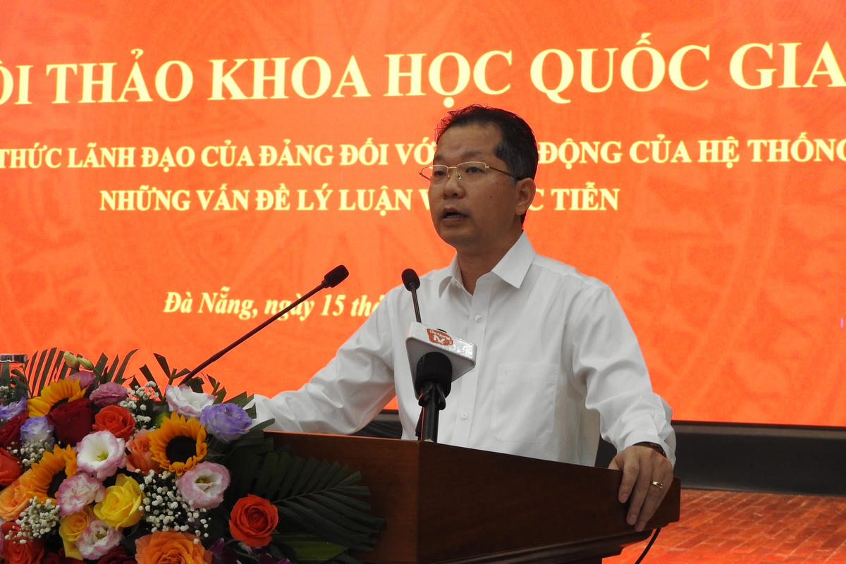 Ông Nguyễn Văn Quảng phát biểu tại Hội thảo. Ảnh: Thanh Tùng.