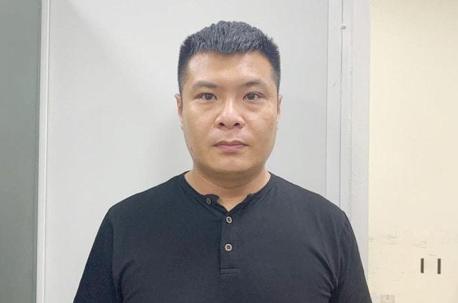Đối tượng Thắng tại cơ quan chức năng.