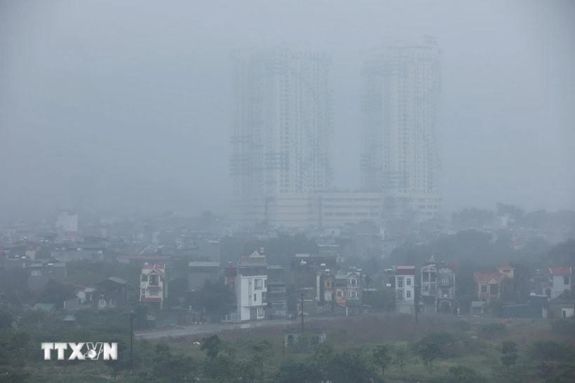 Không khí của Hà Nội ở mức không lành mạnh. (Ảnh: Minh Quyết/TTXVN)