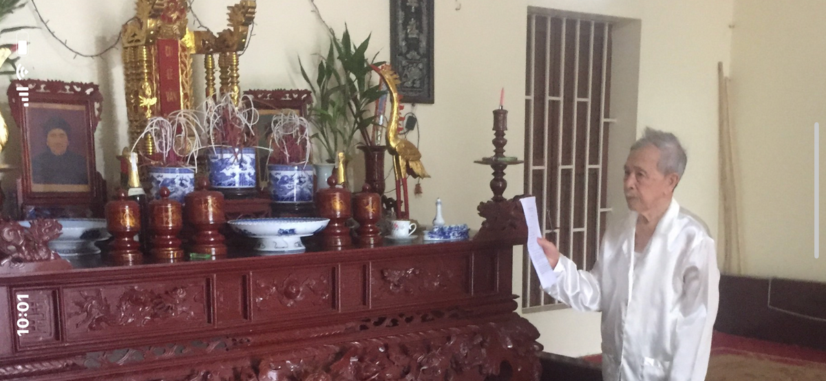 Ông Lê Văn Huân (em trai của “Liệt sỹ Lê Hữu Tuân”) nay đã cao tuổi, vẫn đau đáu hy vọng người anh trai đã hy sinh sẽ được công nhận là liệt sỹ.