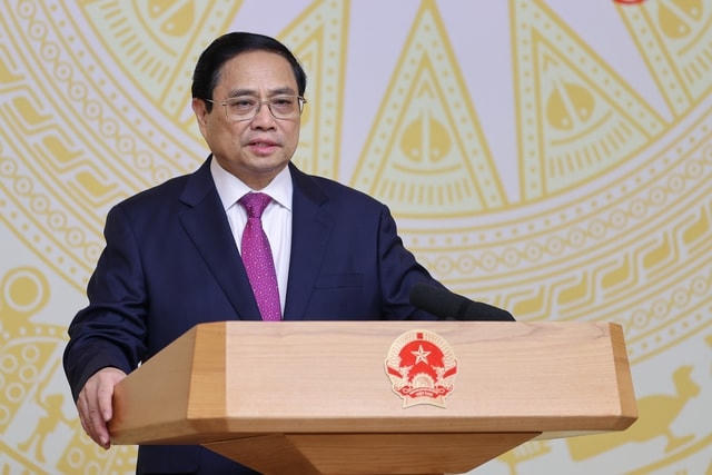 Thủ tướng Phạm Minh Chính phát biểu tại phiên họp. Nguồn: VGP.
