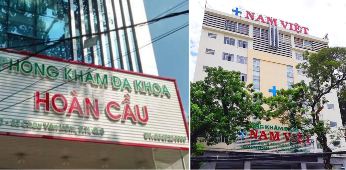 2 trong số các cơ sở bị Thanh tra Sở Y tế TPHCM quyết định phạt hành chính. Nguồn: Sở Y tế TPHCM.