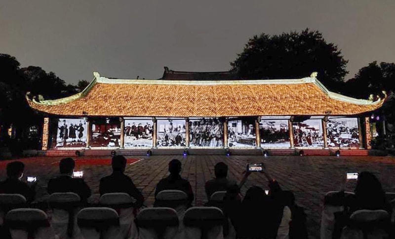 Công nghệ 3D Mapping đã từng được thử nghiệm tại di tích Văn Miếu - Quốc Tử Giám.