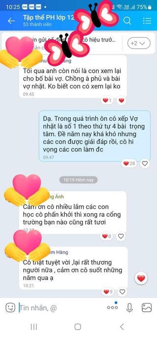Nhóm lớp "bùng nổ" với tin nhắn phụ huynh, học sinh báo tin vui sau buổi thi.