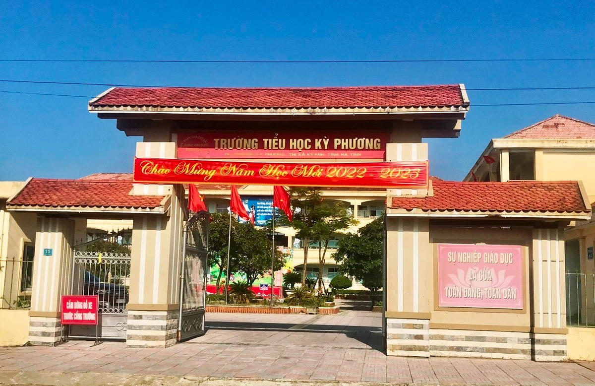 Trường Tiểu học Kỳ Phương, nơi cô giáo Trần Thị Hoài Thu công tác.