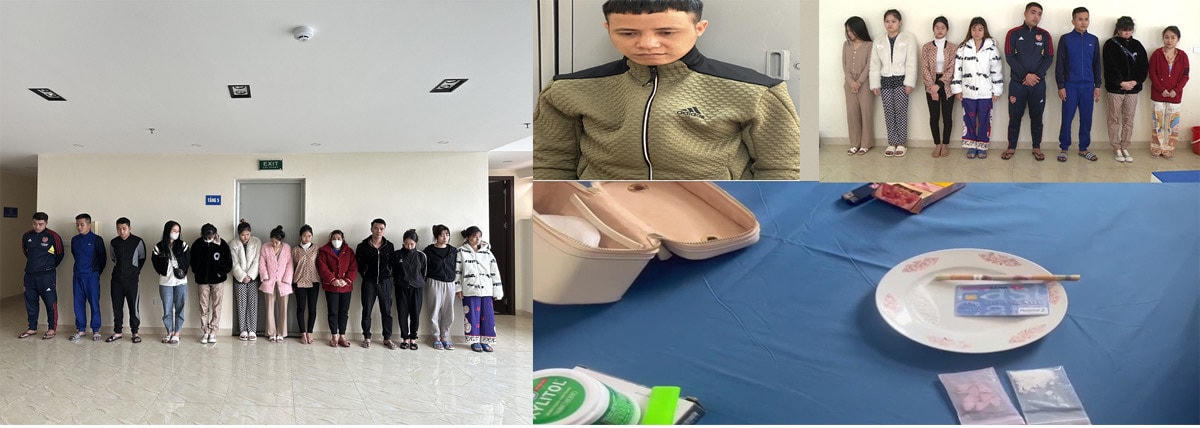 Nhóm người liên quan đến việc tàng trữ, mua bán, vận chuyển ma túy bị bắt giữ.