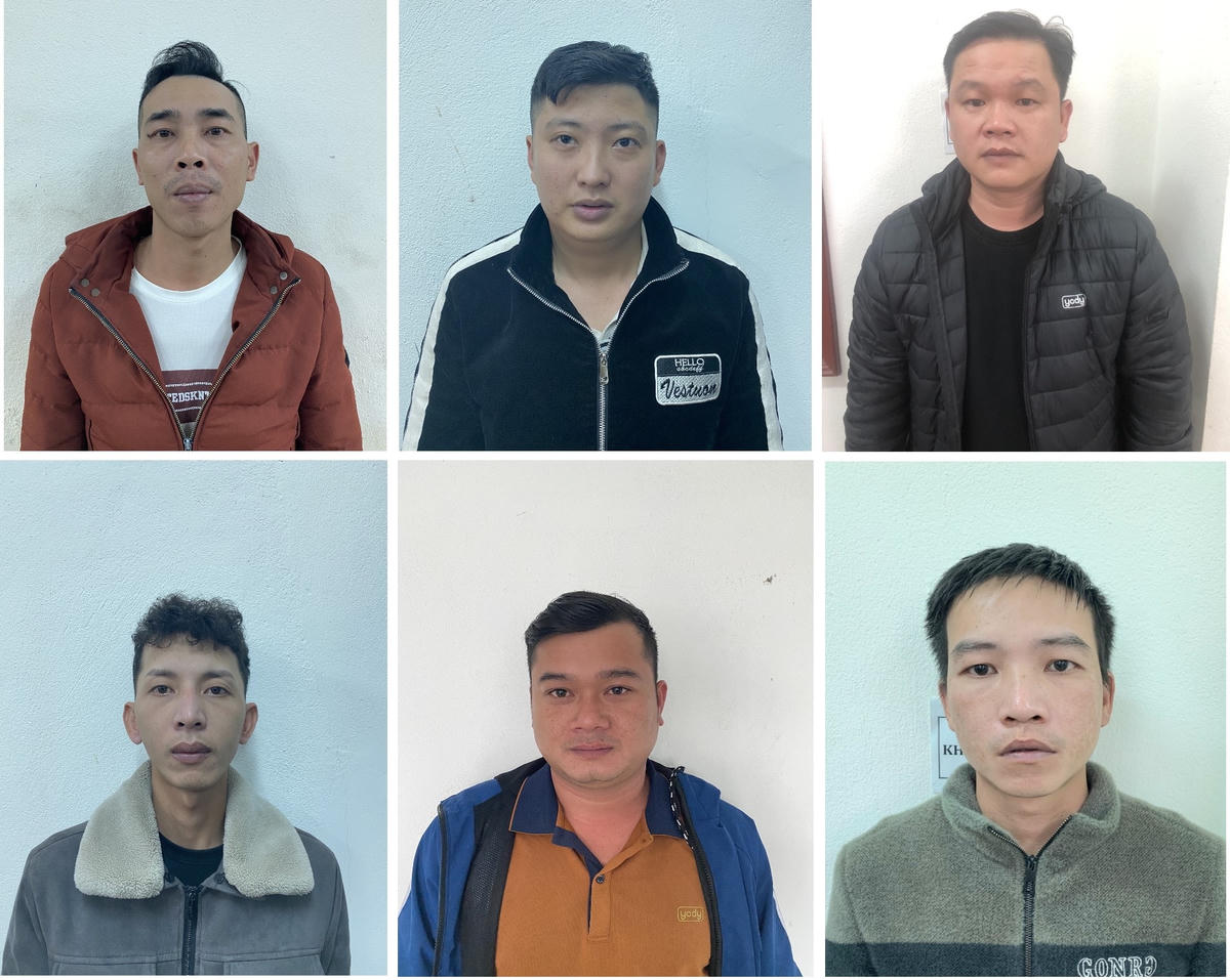 Các đối tượng tại cơ quan điều tra.