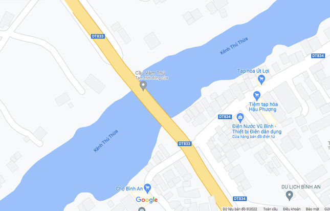 Vị trí phát hiện thi thể nạn nhân. Ảnh chụp từ Google Map.  