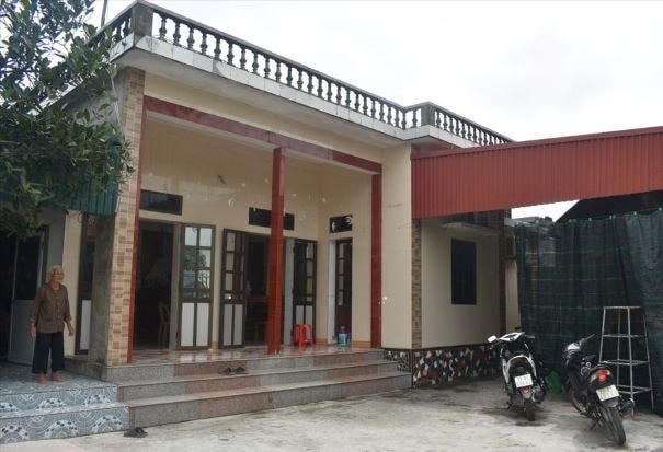 Ngôi nhà gia đình người thân của Nhâm Mạnh Dũng đang sinh sống tại Thái Bình.