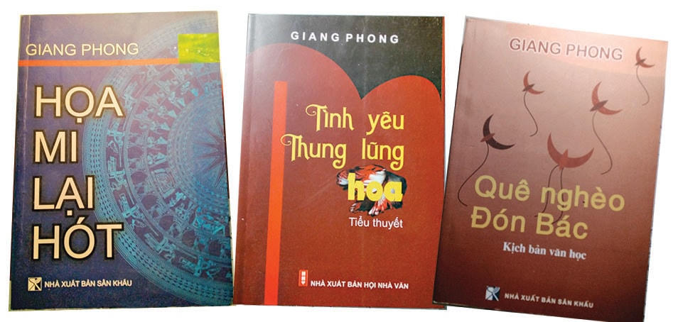 Một số tác phẩm của Giang Phong.  