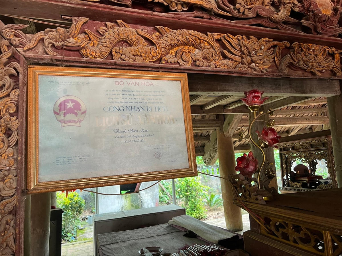 Ngày 23/2/2004 đình Đào Xá được công nhận là di tích lịch sử Quốc gia