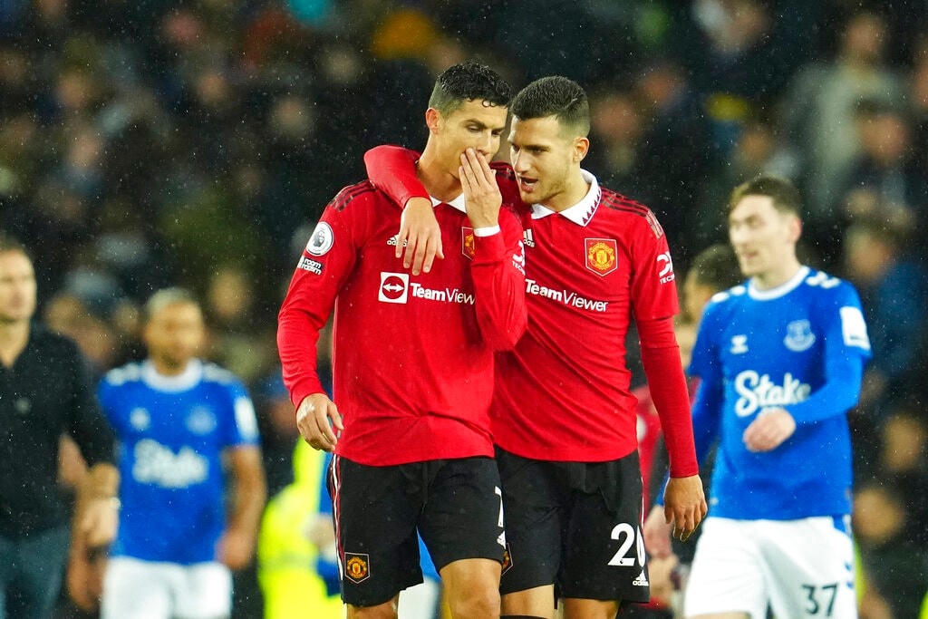 Cristiano Ronaldo có bàn thắng đầu tiên ở Premier League năm nay (Ảnh: AP).