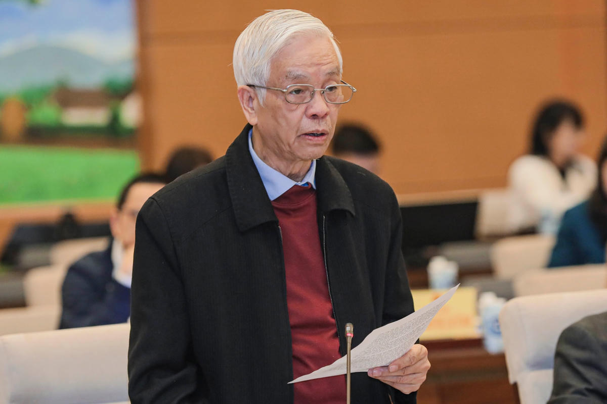 Ông Đỗ Duy Thường, Ủy viên Đoàn Chủ tịch UBTƯ MTTQ Việt Nam phát biểu. Ảnh: Quang Vinh.