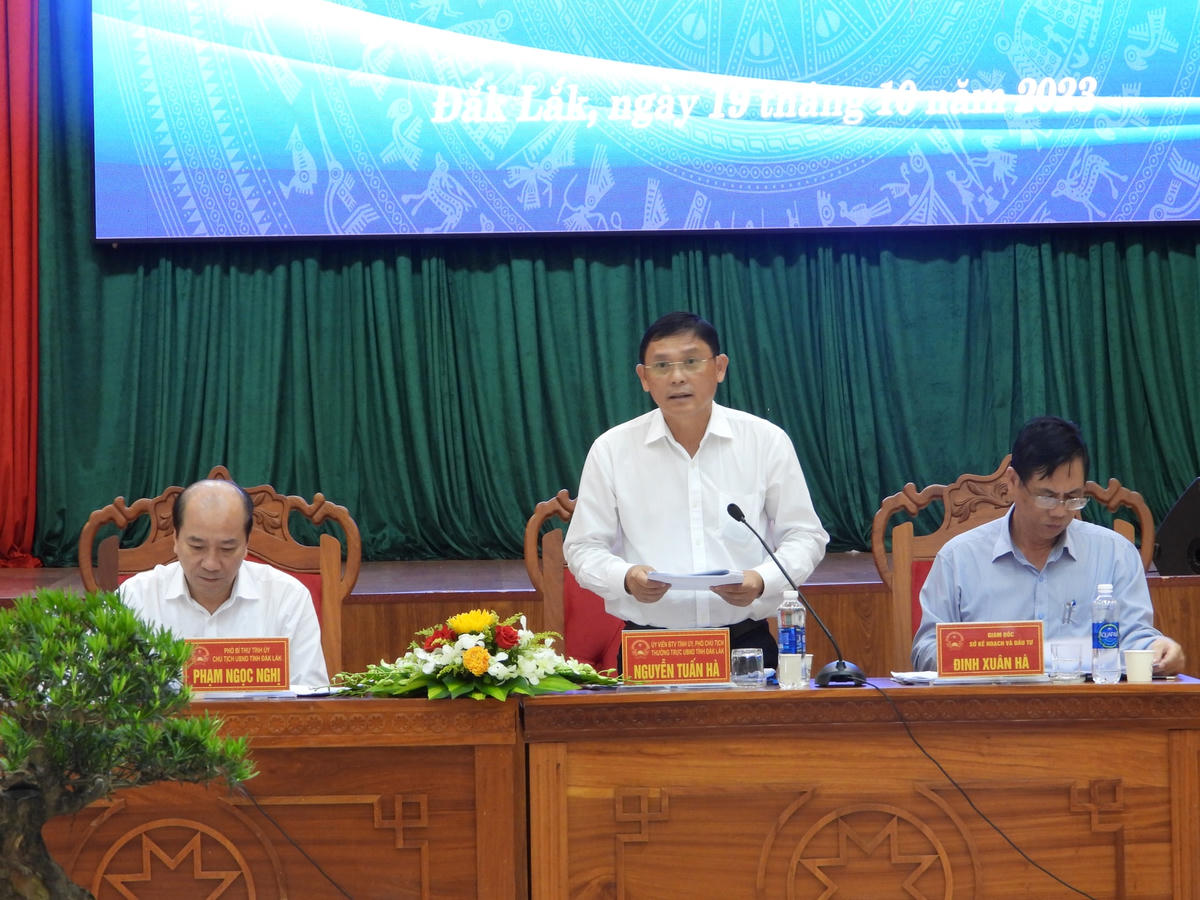 Ông Nguyễn Tuấn Hà, Phó chủ tịch Thường trực UBND tỉnh Đắk Lắk phát biểu.