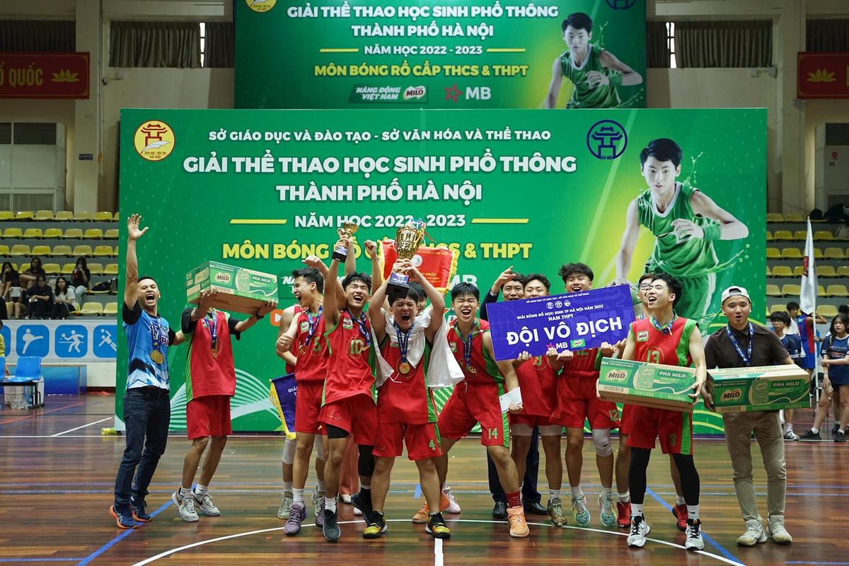Giải bóng rổ học sinh TP Hà Nội năm 2023. Ảnh: TL.