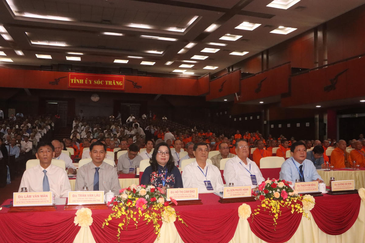Quang cảnh Đại hội đại biểu Hội đoàn kết sư sãi yêu nước tỉnh Sóc Trăng lần thứ IX, nhiệm kỳ 2022 – 2027. 