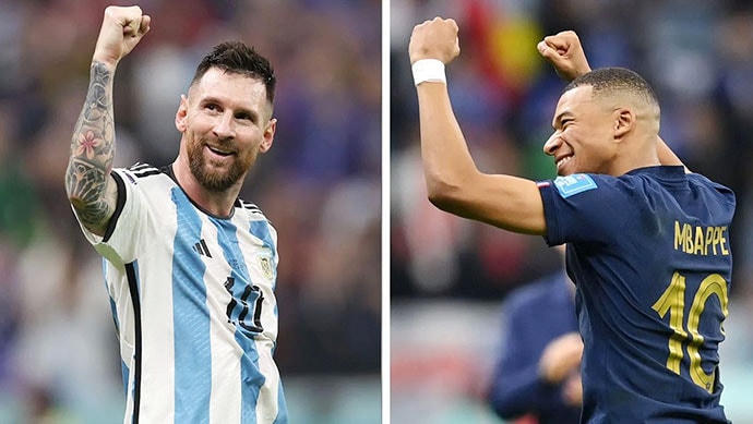 Messi và Mbappe sẽ đối đầu trong trận chung kết.