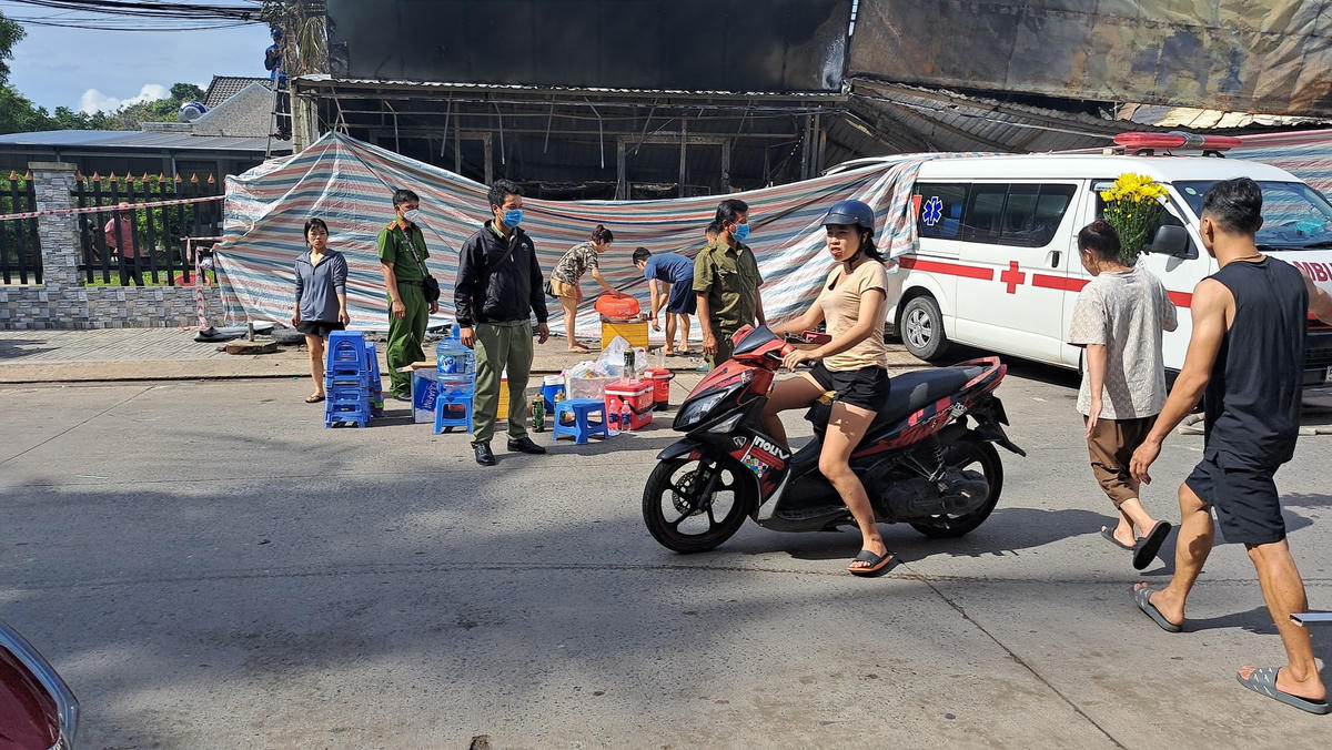Hiện trường vụ cháy.