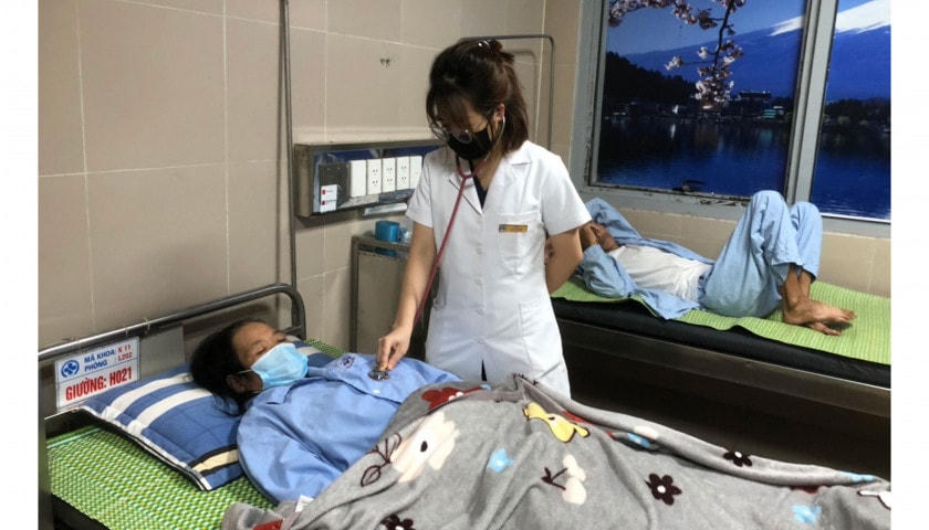 Bệnh nhân bị ngộ độc điều trị tại Bệnh viện Đa khoa tỉnh.