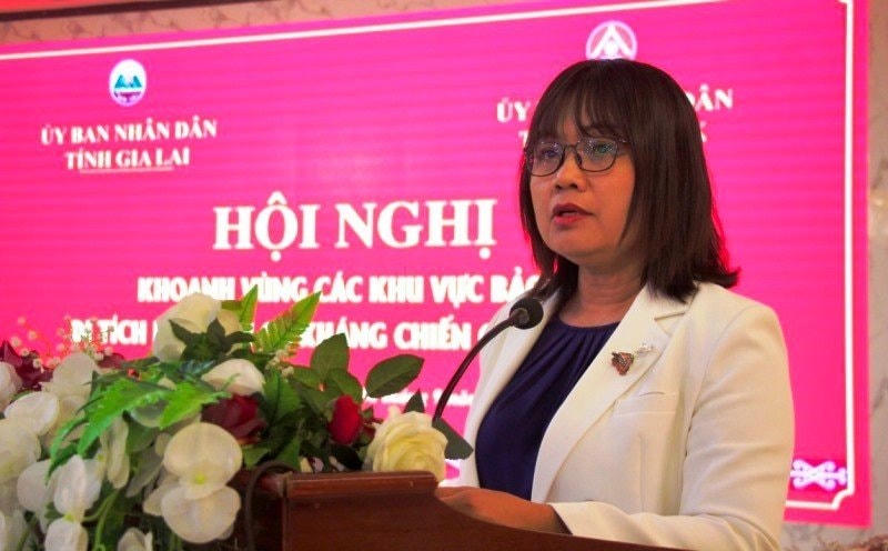 Bà H’Yim Kđoh, Phó Chủ tịch UBND tỉnh phát biểu.