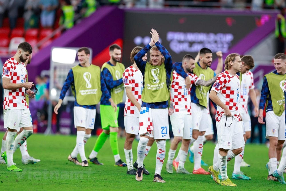 Trái ngược nỗi buồn của Bỉ là niềm vui của Croatia. (Ảnh: Hải An/Vietnam+).