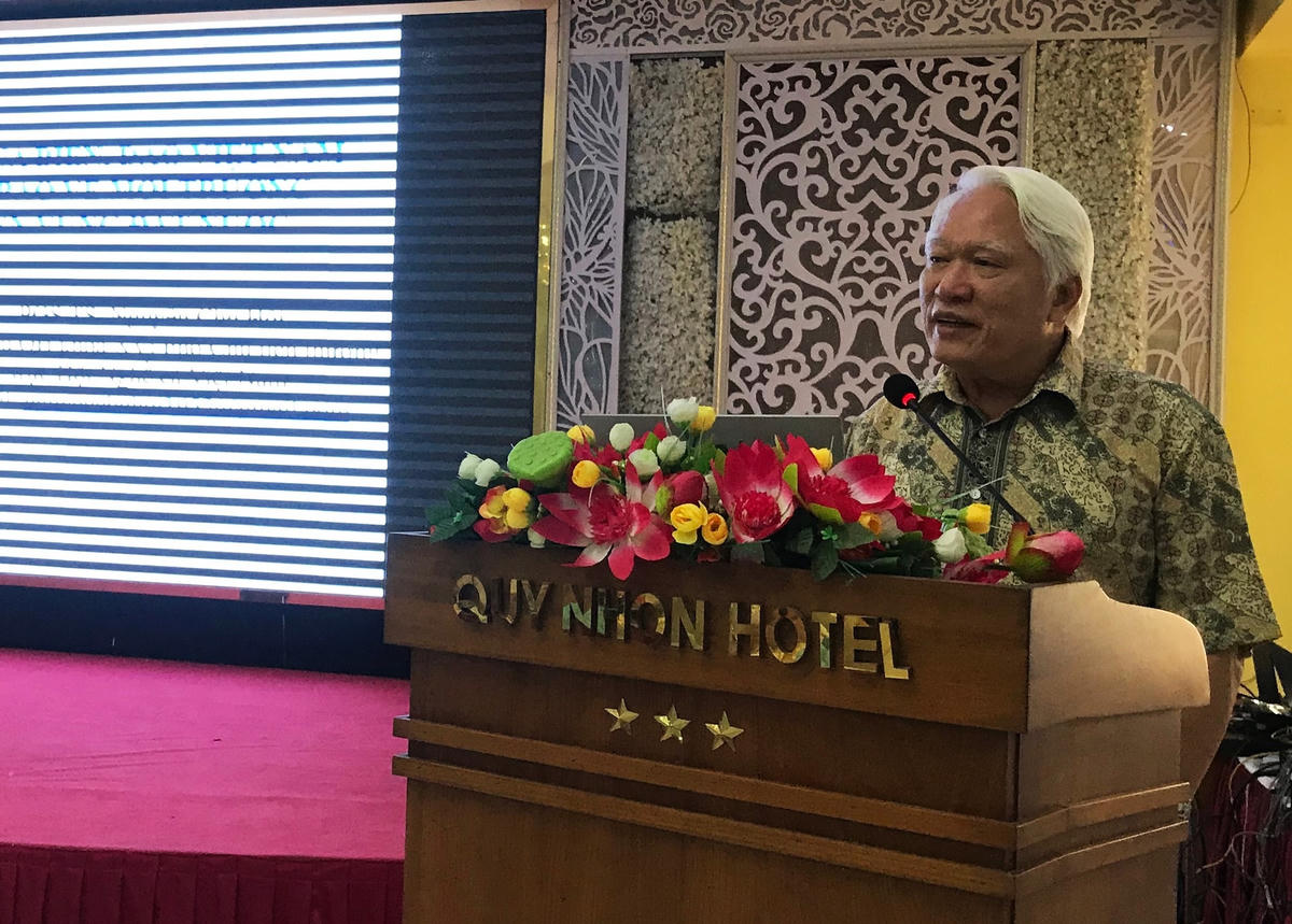 PGS.TS Nguyễn Chu Hồi, Đại biểu Quốc hội khóa XV, Phó Chủ tịch Thường trực Hội Thủy sản Việt Nam phát biểu tại Hội nghị.