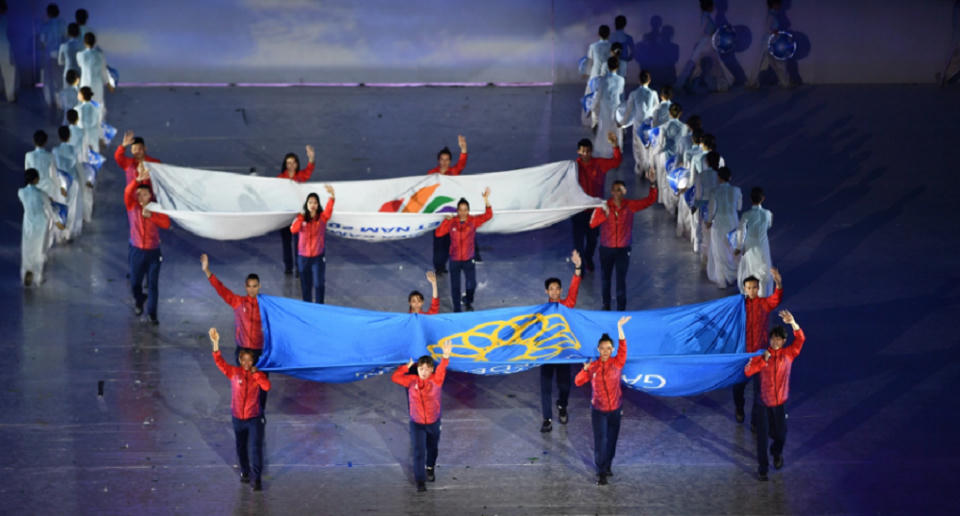 Lễ thượng cờ Liên đoàn thể thao Đông Nam Á và cờ SEA Games.