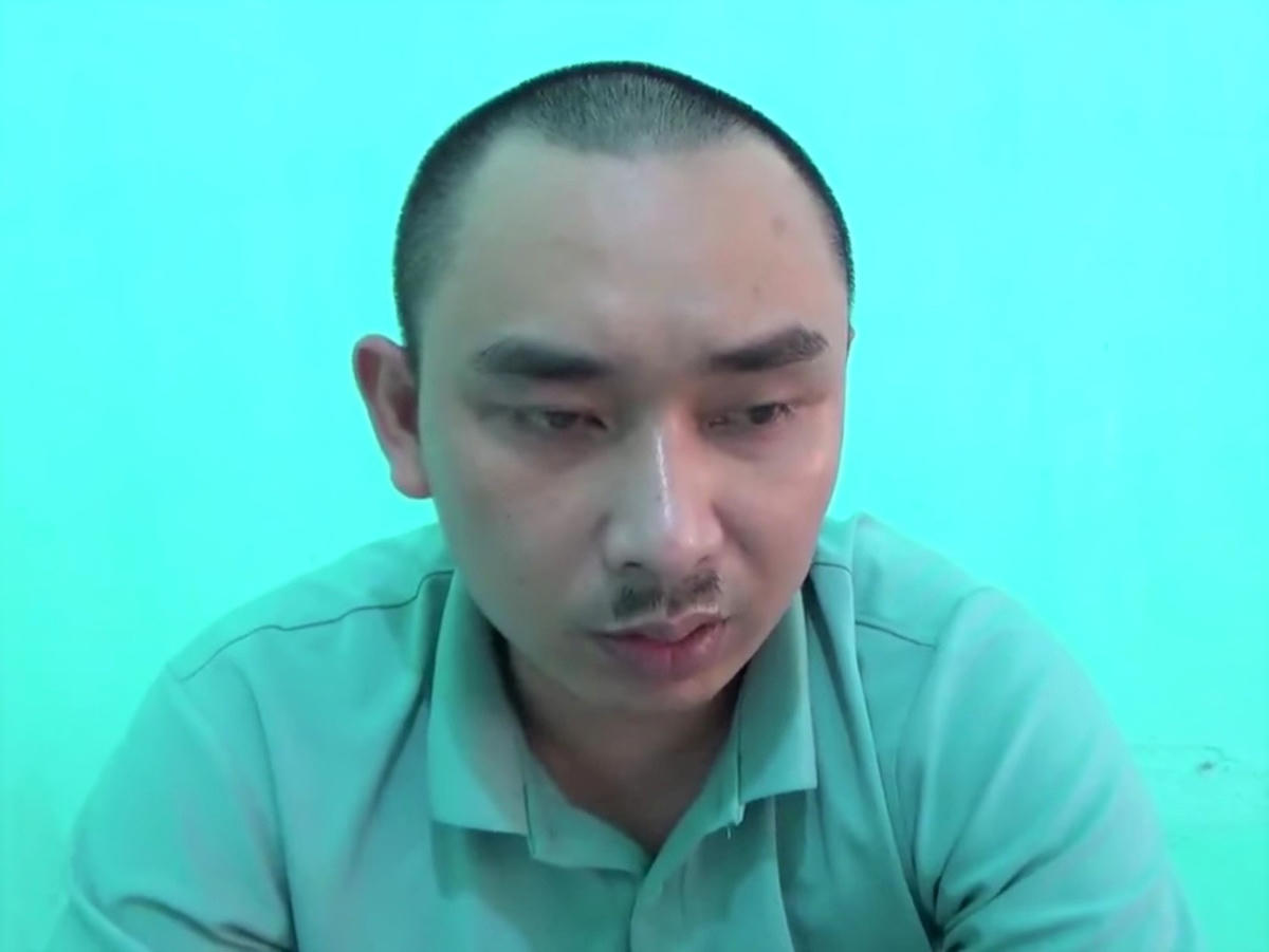 Trịnh Quang Sáng tại cơ quan điều tra.