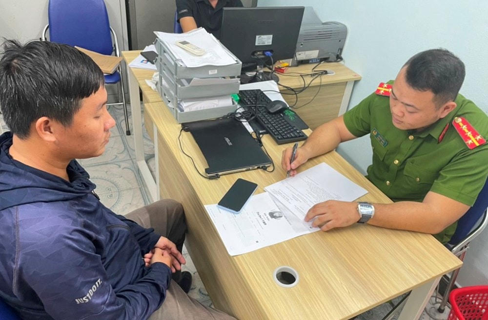 Vũ Doãn Trà tại Công an quận Đồ Sơn.