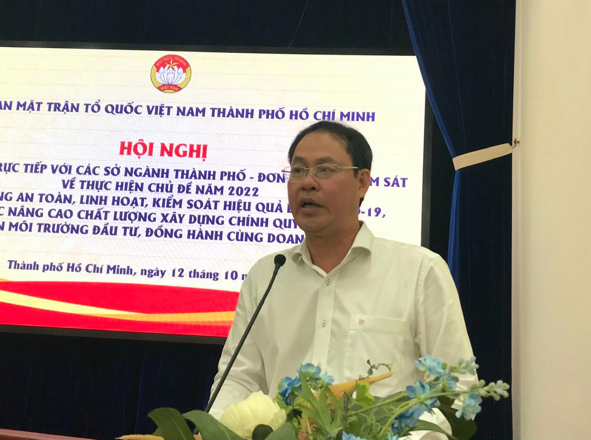 Ông Nguyễn Thành Trung phát biểu tại hội nghị.